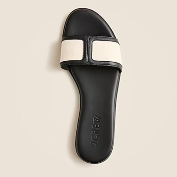 J. Crew Georgina sandals in canvas and leather - Picture 3 of 3